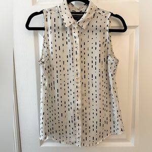 Banana Republic Abstract Dot-Print Sleeveless Blouse